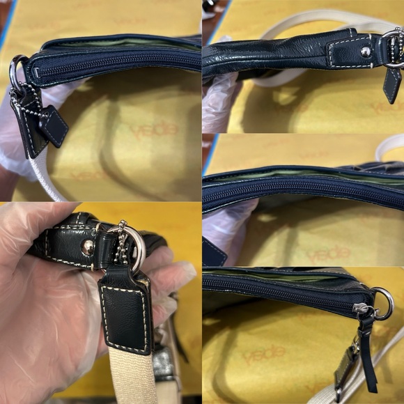 Coach Patent Leather Swingback Pleated Crossbody Bag - “Runtiya” - Picture 6 of 16